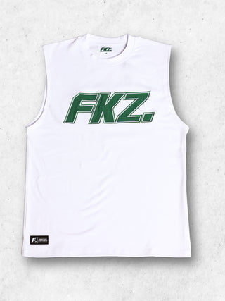 FKZ. PALM SINGLET - WHITE / GREEN