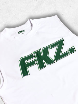 FKZ. PALM SINGLET - WHITE / GREEN