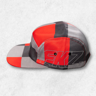 FKZ CHECK CAP - RED / GREY