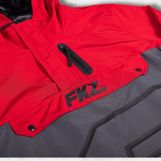 FKZ. WINDBREAKER HOODIE - RED/GREY