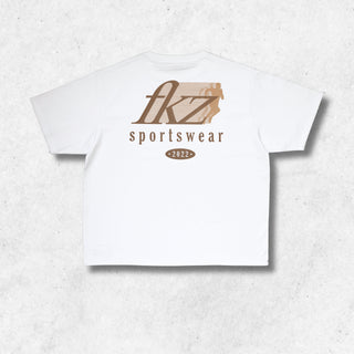 D1/26 T-SHIRT – WHITE/BROWN