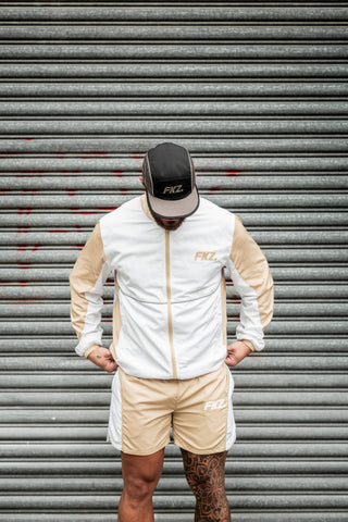 FKZ. TRACK JACKET - BEIGE/WHITE