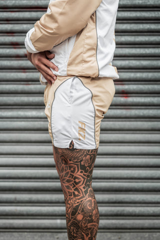 FKZ. TRACK SHORTS - BEIGE / WHITE