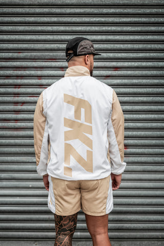 FKZ. TRACK JACKET - BEIGE/WHITE