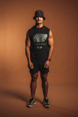 D2/26 SINGLET - BLACK/GREY