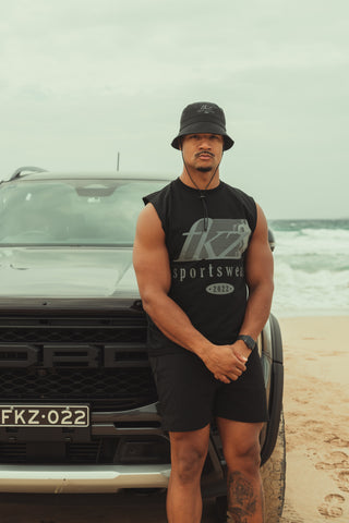 D2/26 SINGLET - BLACK/GREY