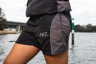 FKZ. TRACK SHORTS - BLACK / GREY