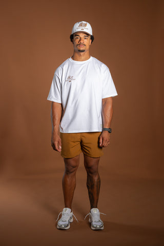 D1/26 T-SHIRT – WHITE/BROWN