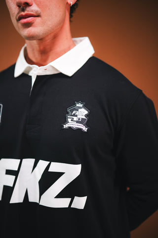 FKZ. RUGBY JERSEY - BLACK/WHITE