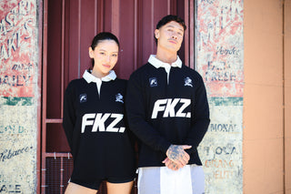 FKZ. RUGBY JERSEY - BLACK/WHITE