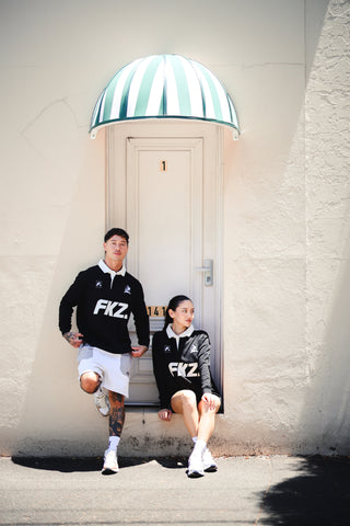 FKZ. RUGBY JERSEY - BLACK/WHITE