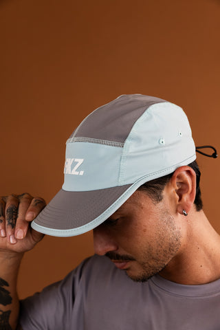 D3/26 5 PANEL HAT – BLUE/GREY