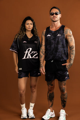 D3/26 OVERSIZED COLLARED SHIRT - BLACK CAMO
